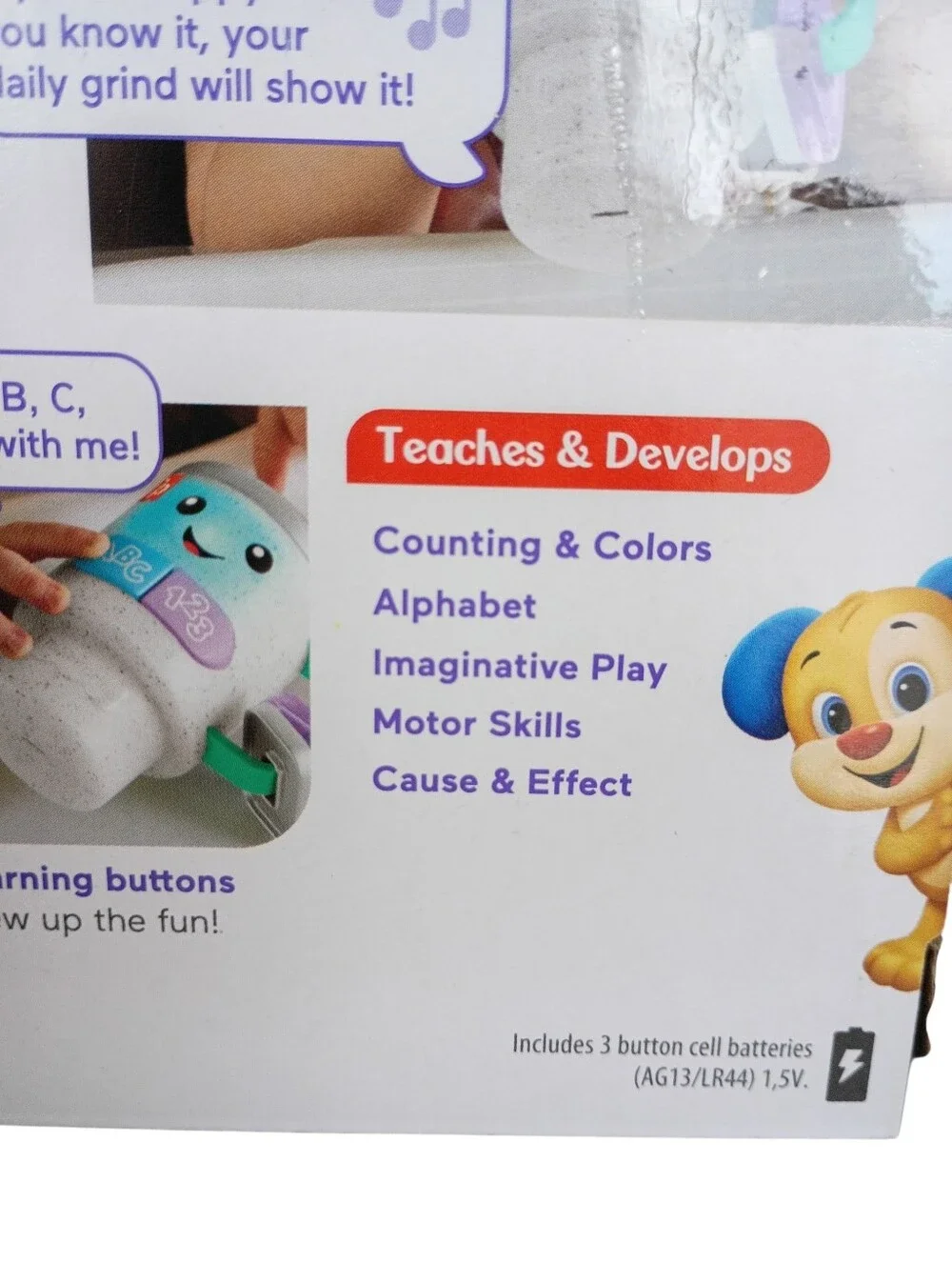 Fisher-Price Laugh & Learn Wake Up & Learn Coffee Mug • Interactive Baby Toy NEW